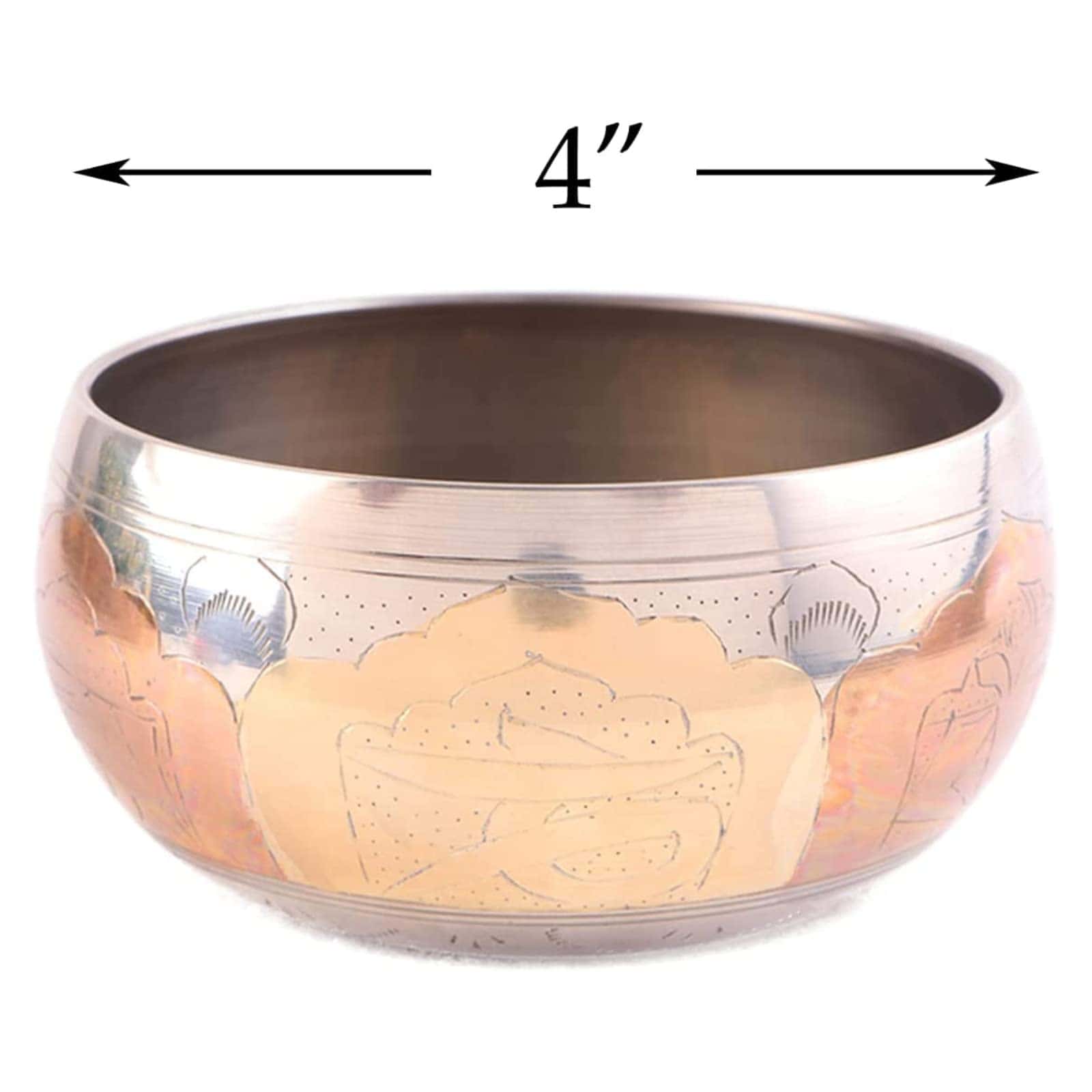 Set de Cuenco Tibetano Cosynee con Color Plateado de Cobre - Imagen 4