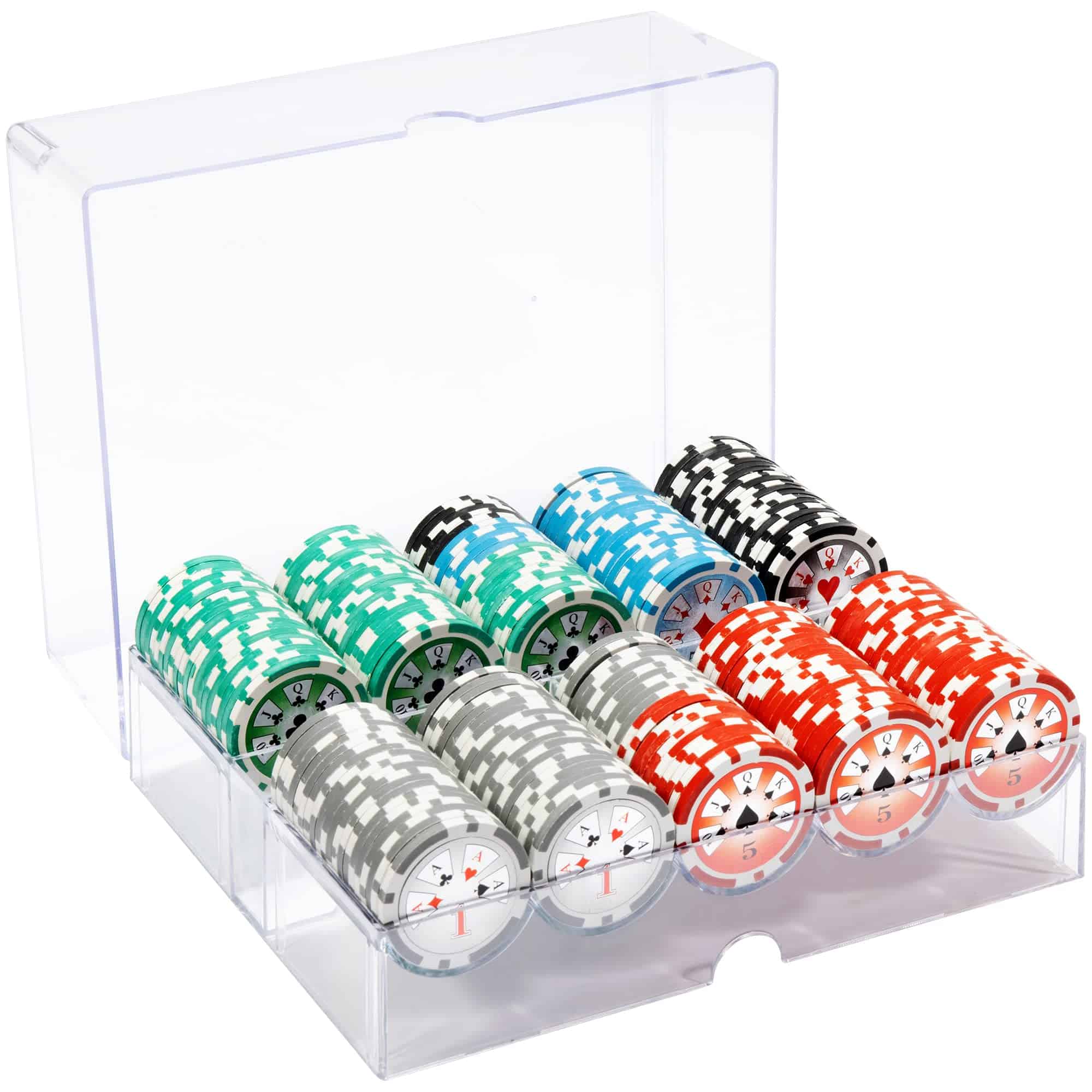 Juego de fichas de póker MBGBrybelly Hi-Roller en estuche - Imagen 7