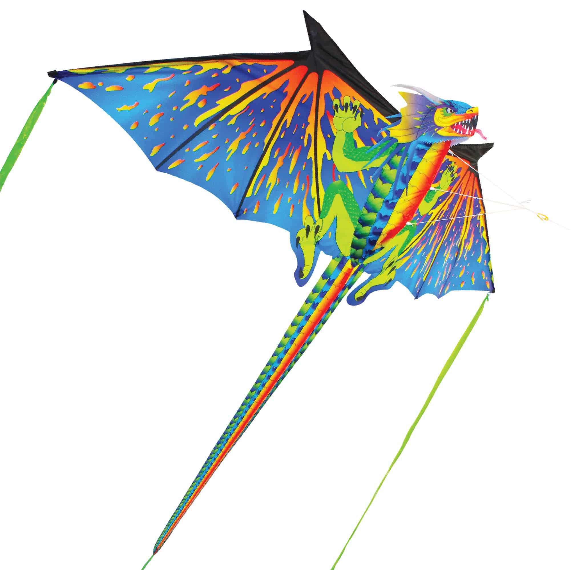 Cometa de Dragón Supersize Azul WindNSun w / Cabeza 3D - Imagen 3