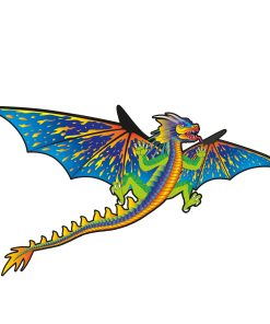 Cometa de Dragón Supersize Azul WindNSun w / Cabeza 3D