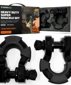 Rhino USA D Ring Super Shackles 70,548lb -Negro Mate (2PK)