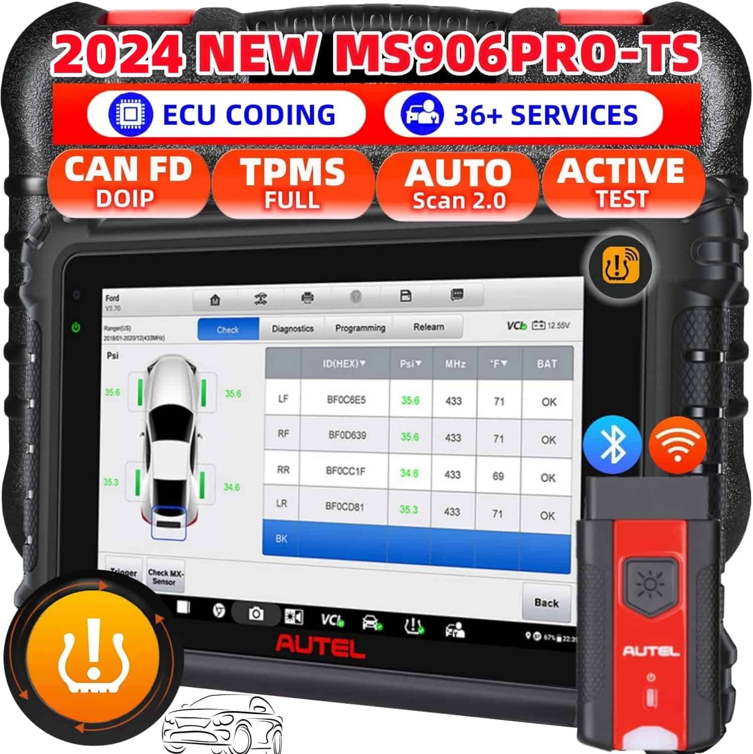Autel Scanner MS906Pro TS Full System Diagnostic OBDII