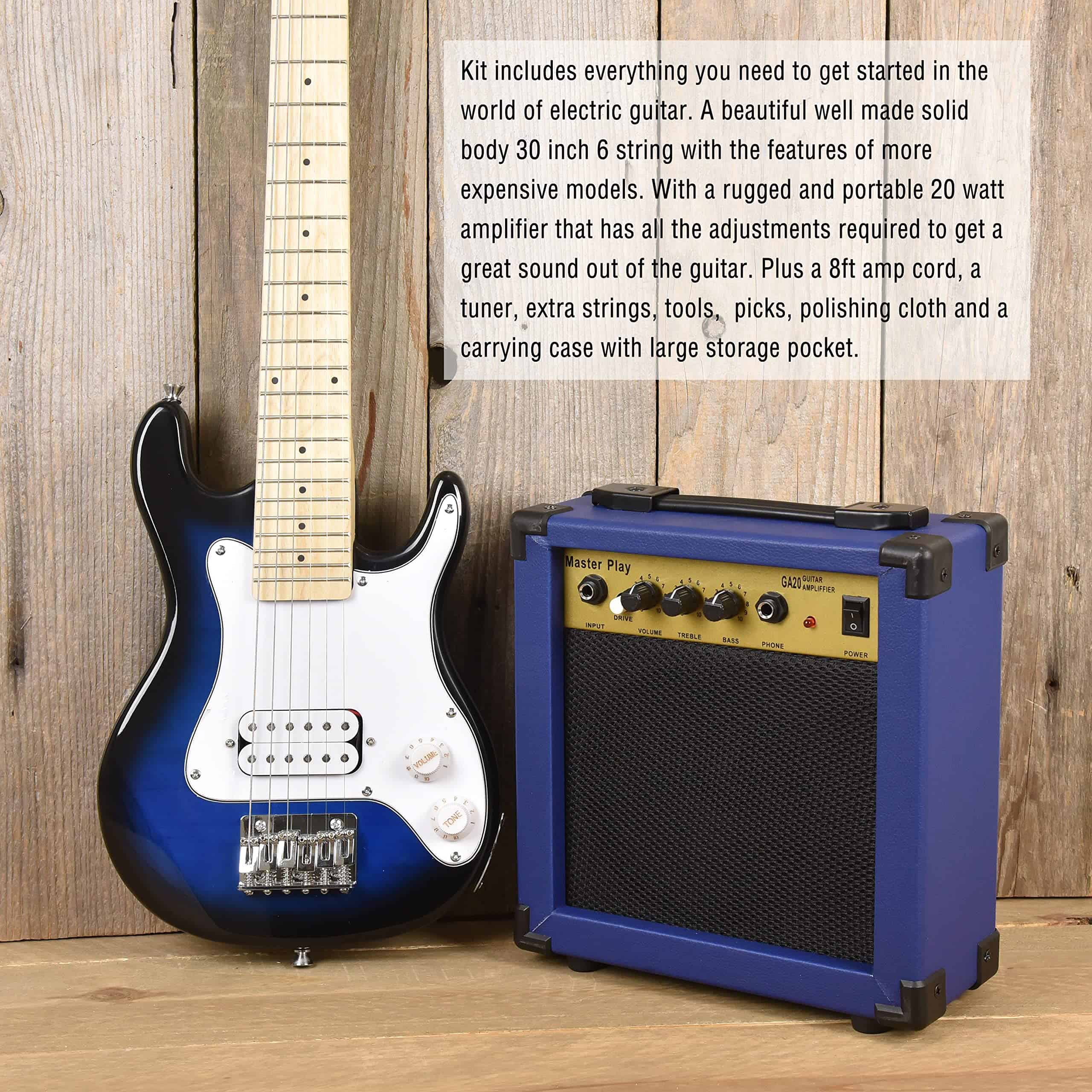 Master Play Guitarra Eléctrica de 30 Pulgadas para - Imagen 5