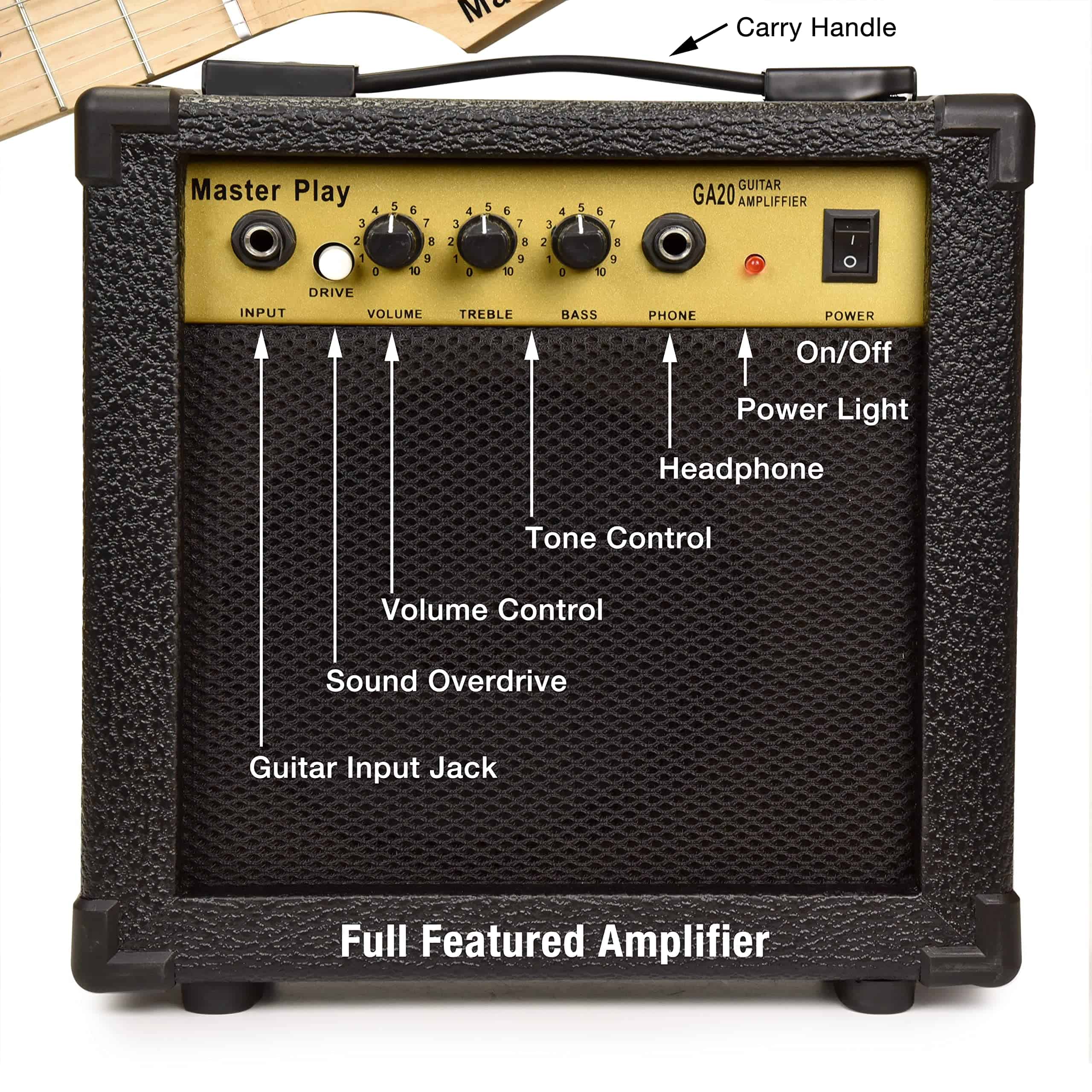 Guitarra eléctrica Master Play de 30 pulgadas, para - Imagen 5