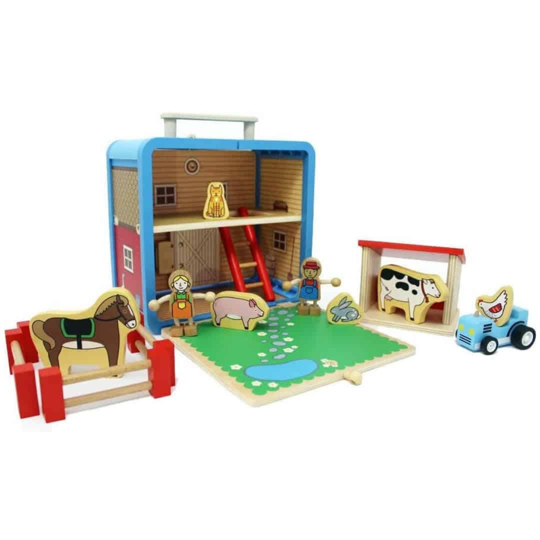 Set de Juego Maletín (Diseño de Granja) por Jack Rabbit