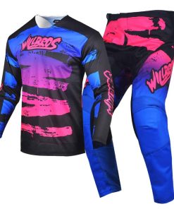 Conjunto de Jersey y Pantalón de Motocross -Rosa Azul