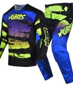 Conjunto de Jersey y Pantalón de Motocross -Amarillo Azul