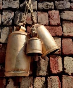 Pack de 3 Campanas de Vaca de Hierro Vintage con Diseño