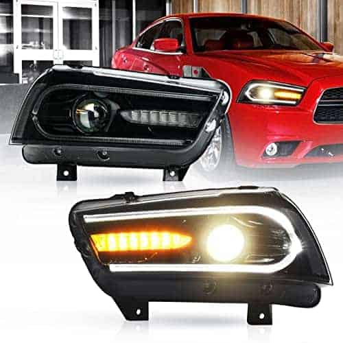 Conjunto de faros proyectores Bomusou para Dodge Charger