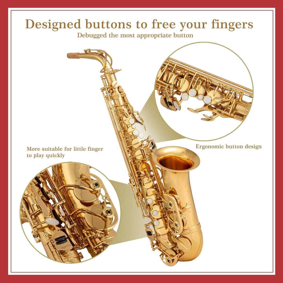 Saxofón Alto de 5DEDO para Principiantes y Estudiantes. - Imagen 3