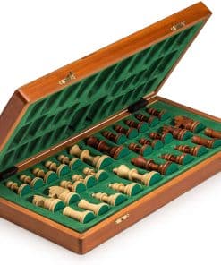 Juego de Ajedrez y Damas Muba con Tablero de Madera y