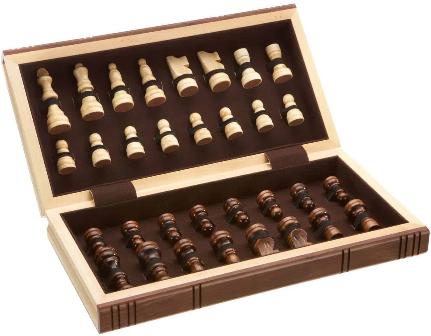 Juego de ajedrez de torneo de Muba con tablero y piezas de