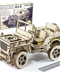 KIT de modelo de coche WOODEN.CITY para construir Jeep 4x4-