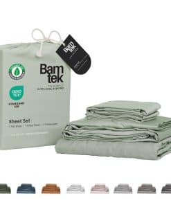 Juego de sábanas Bamboo 100% viscosa para cama full, 3