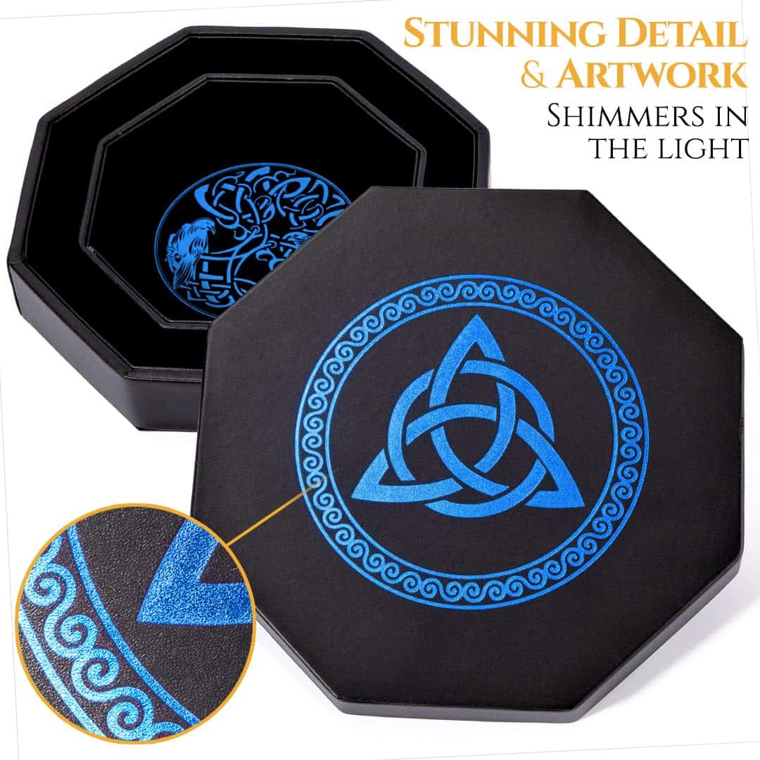 Bandeja de dados DND - Bandeja de dados -Azul Nudo Celta - Imagen 5