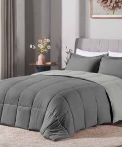 Juego de Edredón LOVTEX 3 Piezas Gris King - Juego de