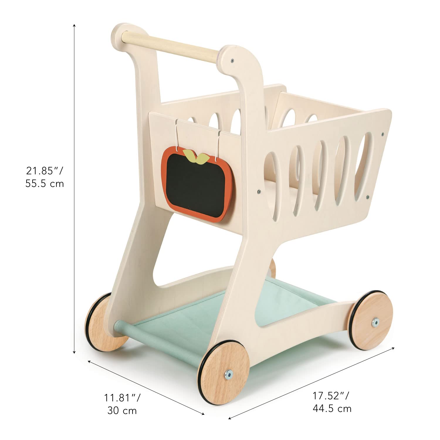 Carrito de Compras de Madera - Con Almacenamiento Adicional - Imagen 9