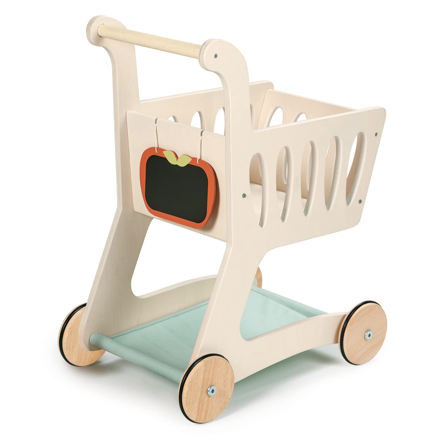 Carrito de Compras de Madera - Con Almacenamiento Adicional