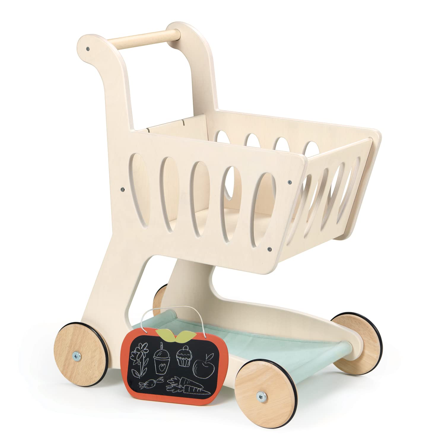 Carrito de Compras de Madera - Con Almacenamiento Adicional - Imagen 3