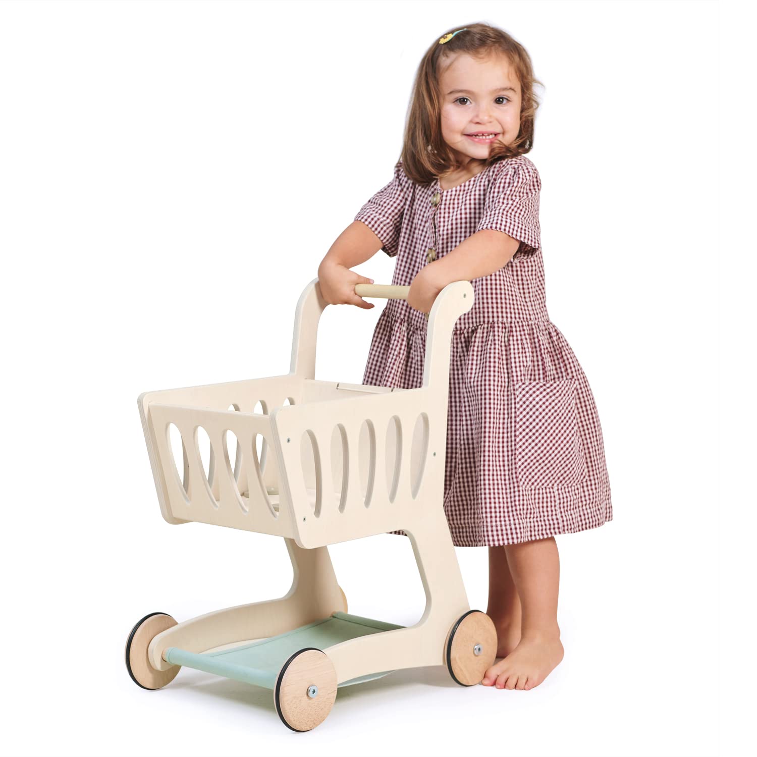 Carrito de Compras de Madera - Con Almacenamiento Adicional - Imagen 5