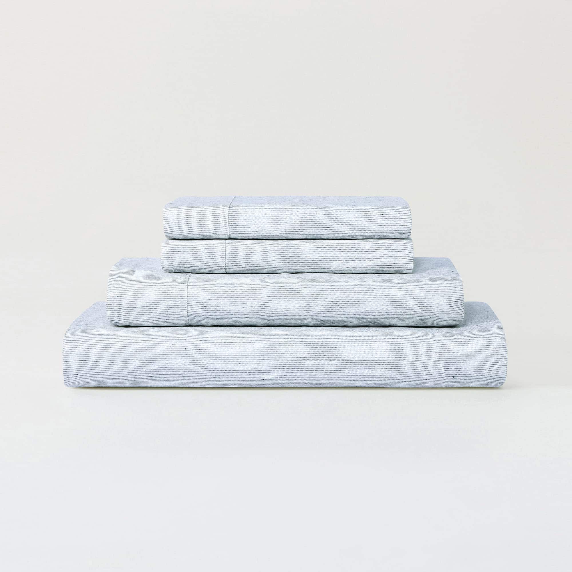 Juego de sábanas de lino orgánico francés -Raya