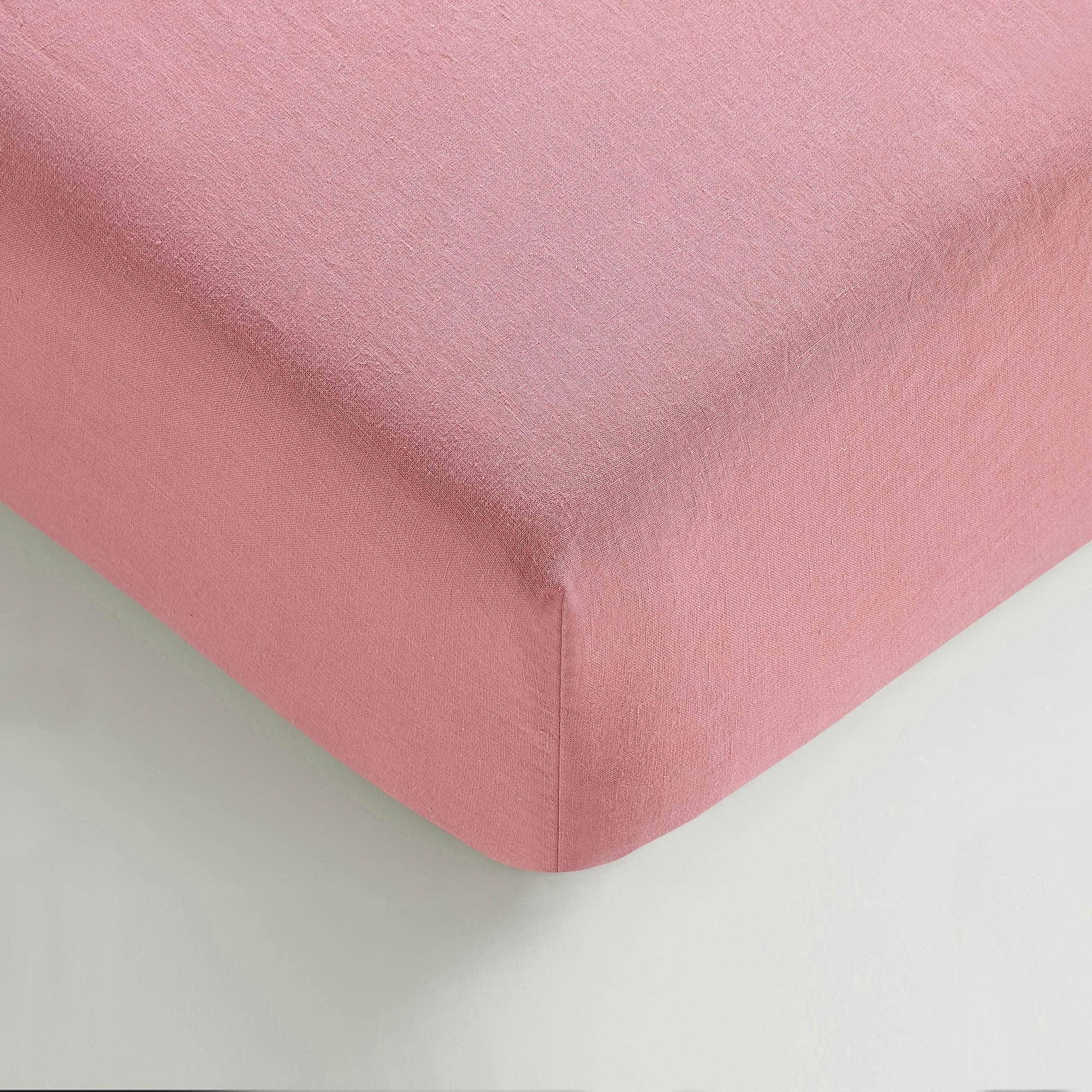Juego de sábanas de lino orgánico Francés -Rosa Arcilla - Imagen 3