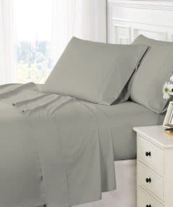 Juego de sábanas de algodón 100% Pizuna Pure King Size, 800