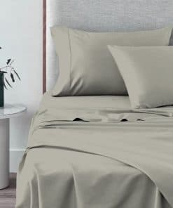 Juego de sábanas de algodón 100% para cama King Silver, 600