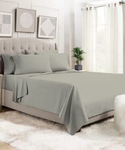 Juego de Sábanas de Algodón Pizuna Pure 100% Tamaño King,