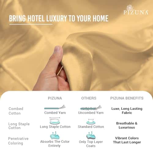 Sábana Plana Pizuna Pure 100% Algodón Tamaño Queen Amarillo - Imagen 10