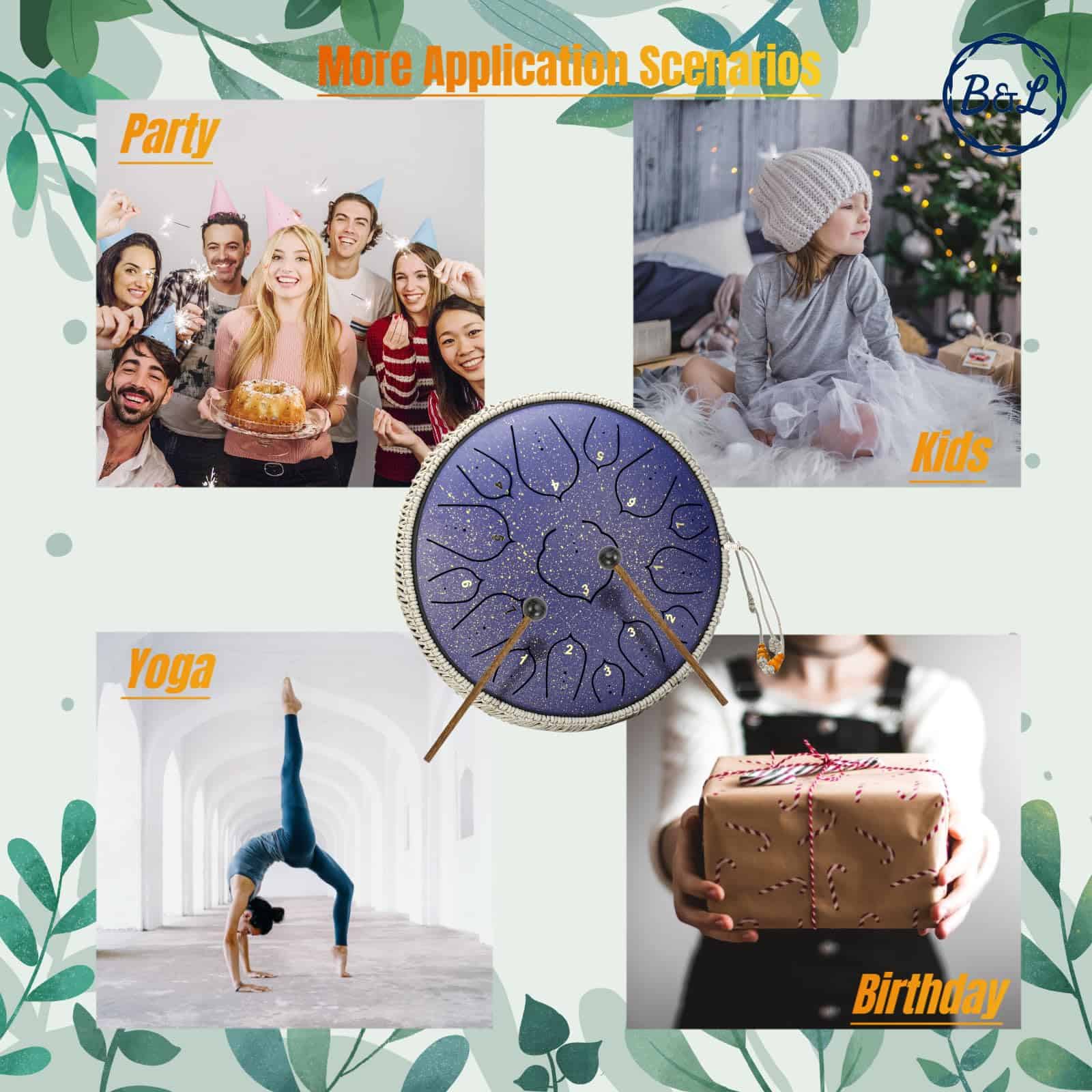 BURNING&LIN Tambor de Lengüeta de Acero 15 Notas 14 - Imagen 6