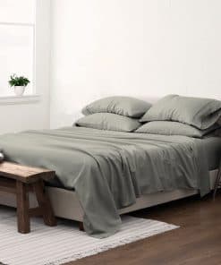 Juego de sábanas de algodón 100% puro de lujo para cama