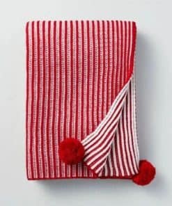 Manta de punto grueso Hearth & Hand with Magnolia roja y