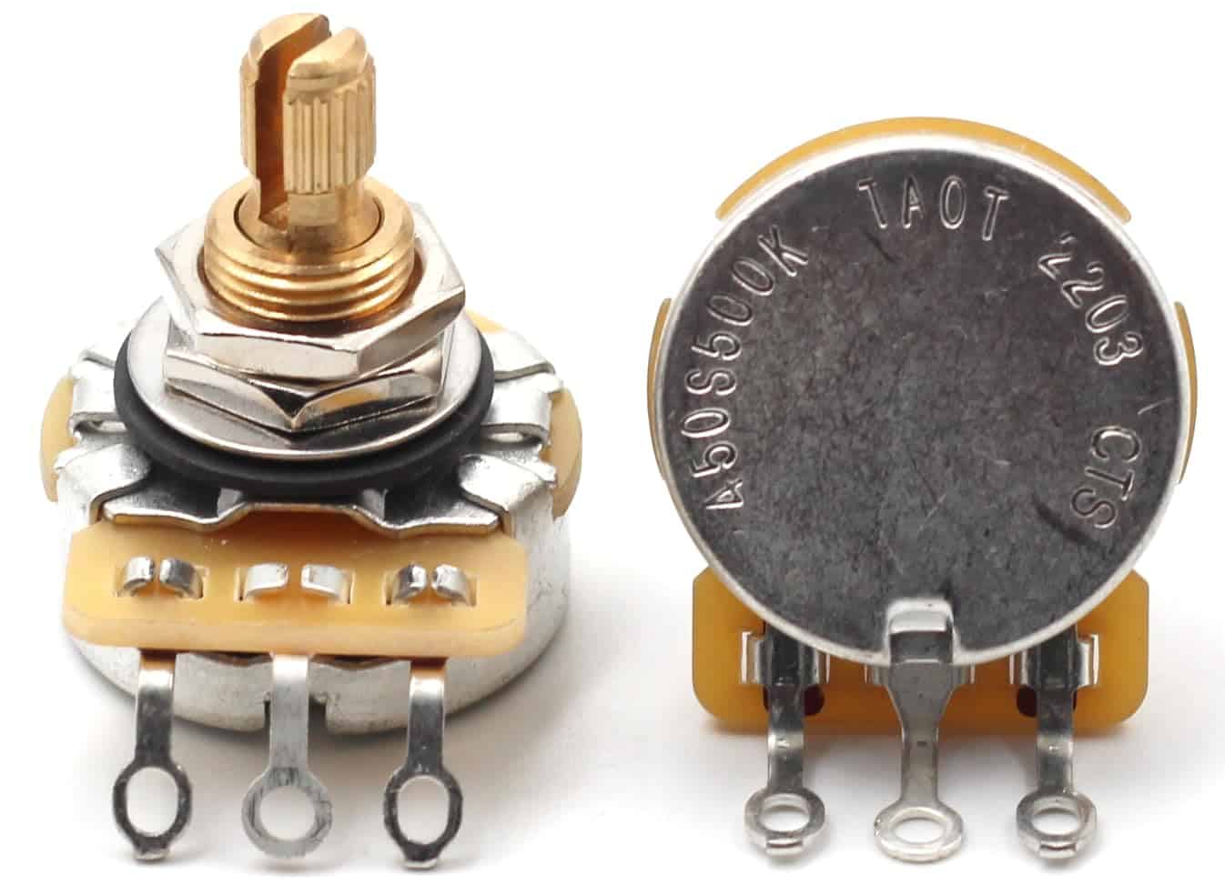 (4) TAOT CTS 500K SHORT SPLIT Shaft Potenciómetros + (2) - Imagen 3