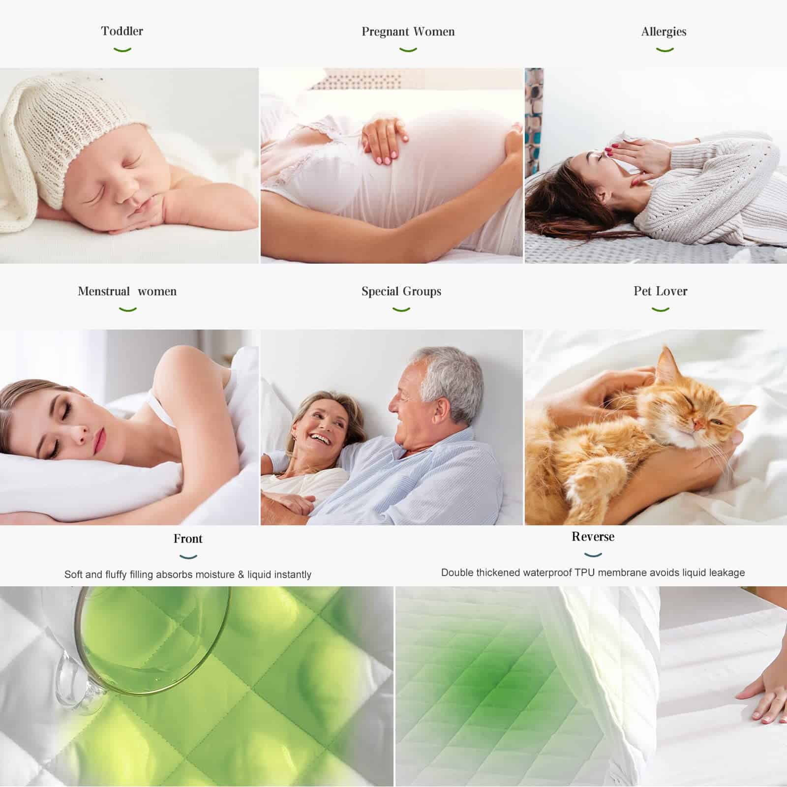 UNILIBRA Protector de Colchón Impermeable de Bambú para - Imagen 6