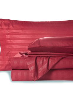 Juego de sábanas Mocassi Twin Stripe - Lujo Hotel 1800 Ropa