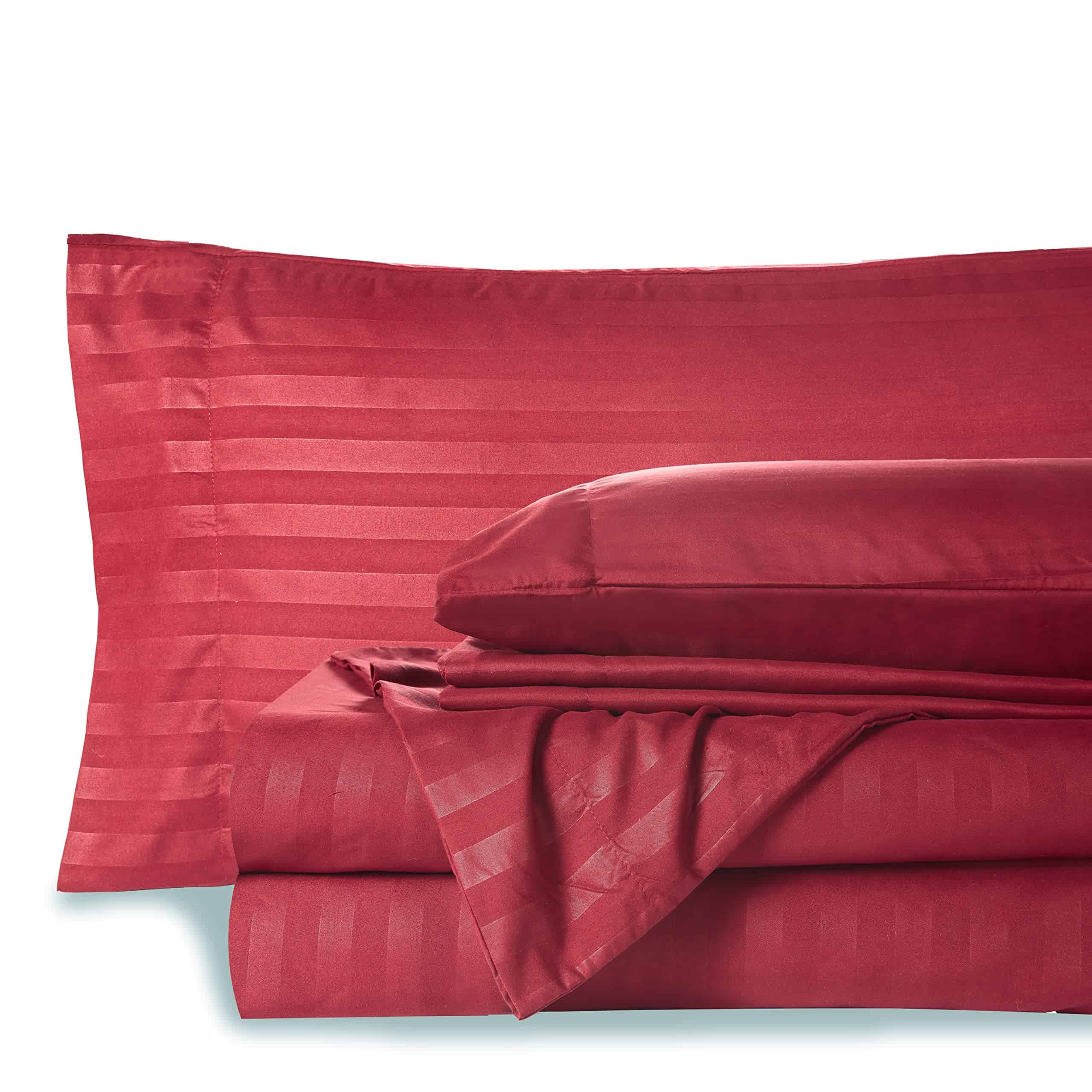 Juego de sábanas Mocassi Twin Stripe - Lujo Hotel 1800 Ropa