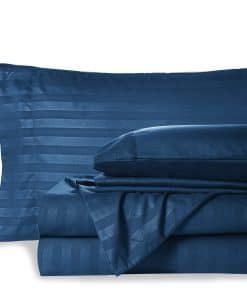 Juego de Sábanas a Rayas Mocassi King - Juego de Sábanas de