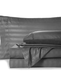 Juego de Sábanas a Rayas Mocassi King - Juego de Cama de