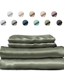 SUNDAYSILKS� | Juego de S�banas de Seda -Olive