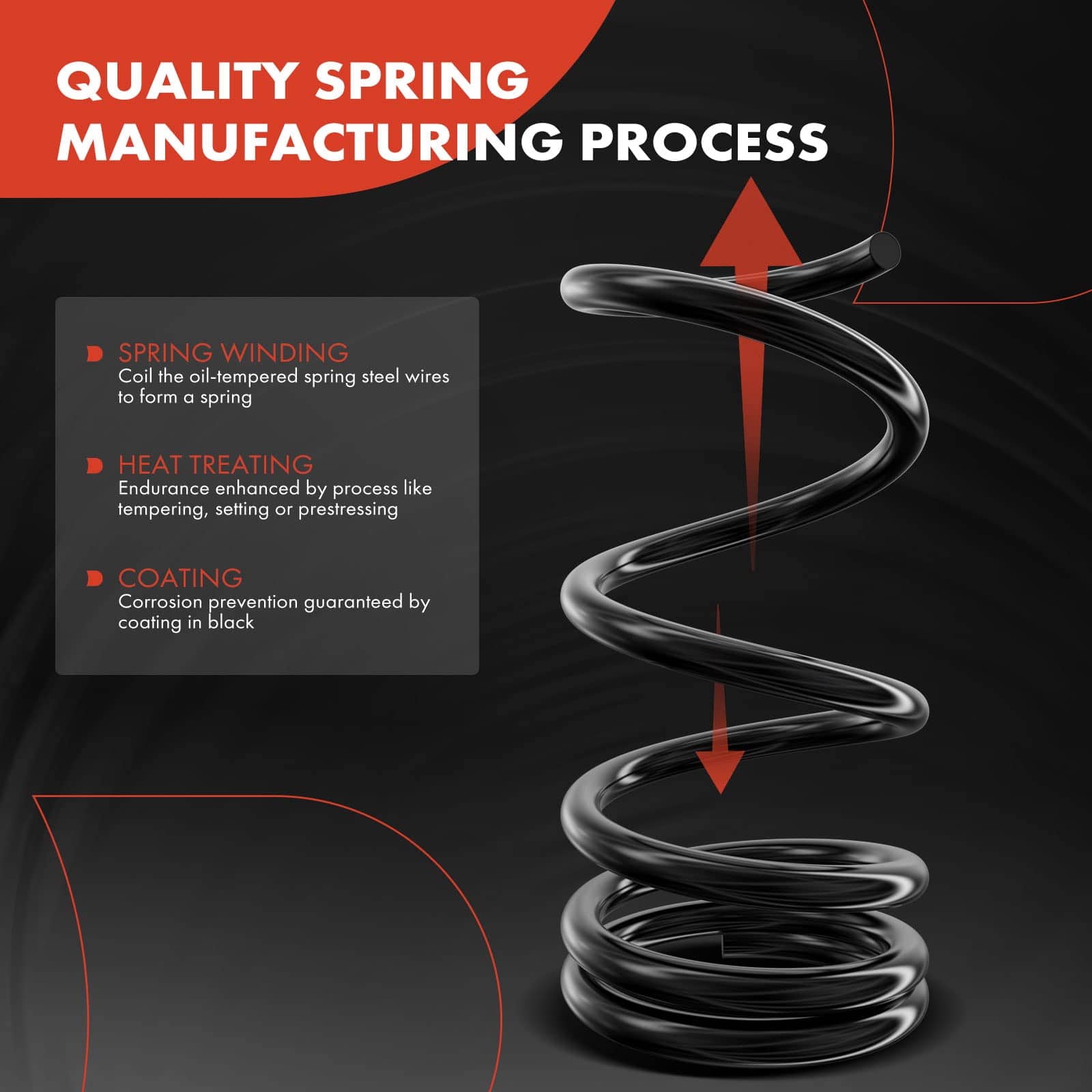 Conjunto de 2 resortes de suspensión trasera de servicio - Imagen 3
