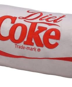 Almohada de Peluche Bordada Clásica Gris Coca Cola Diet