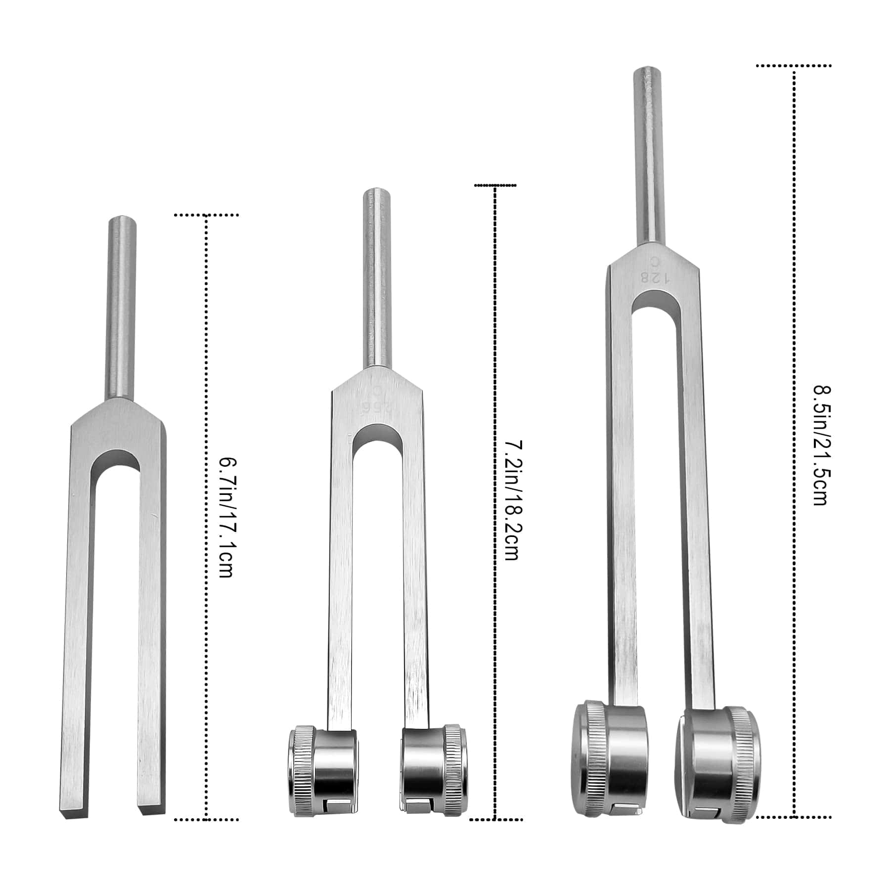 Juego de 4 Diapasones 128Hz 256Hz 512Hz 528Hz para Sanación - Imagen 7