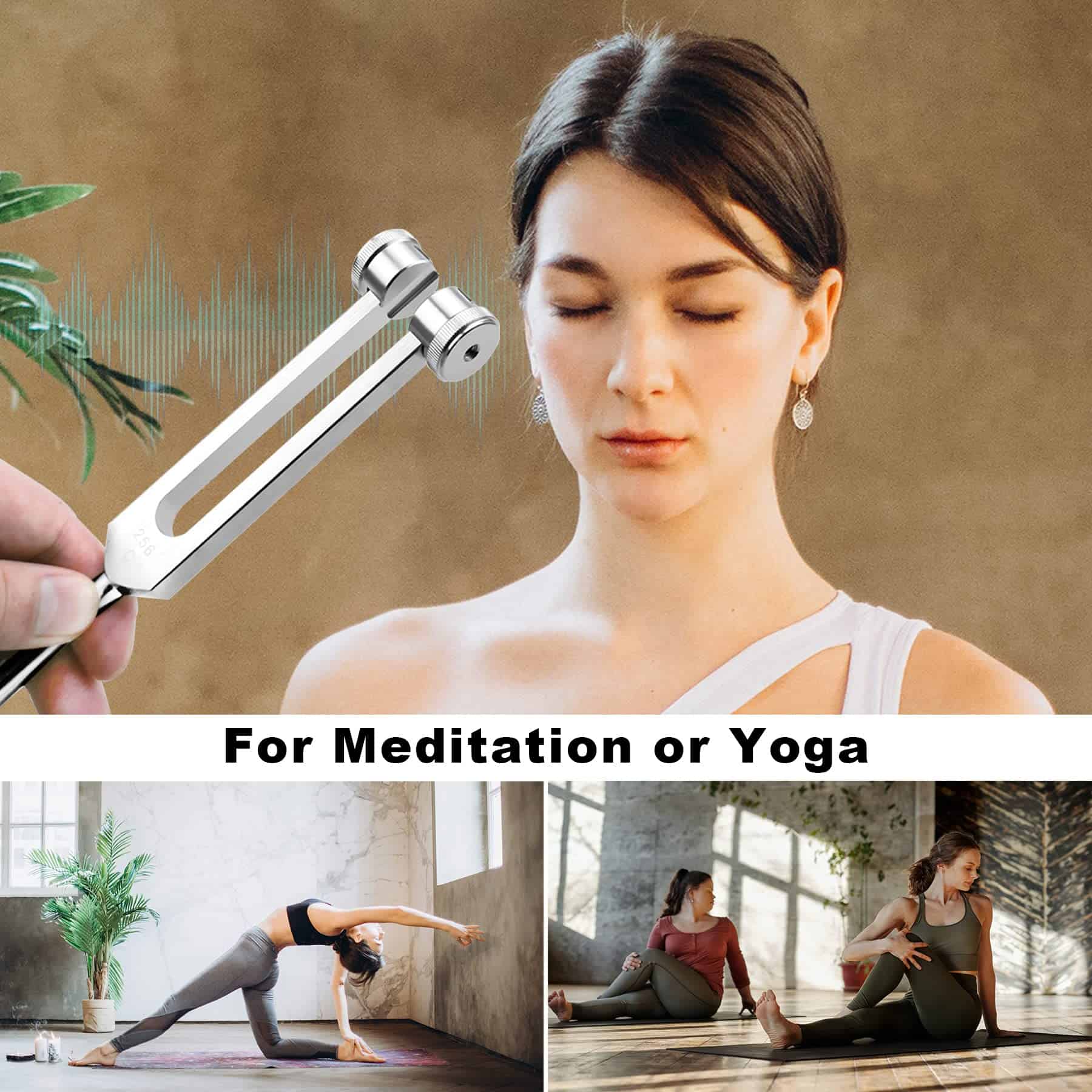 Juego de 4 Diapasones 128Hz 256Hz 512Hz 528Hz para Sanación - Imagen 6