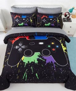 Juego de 4 piezas para niños gemelos KAKKI con edredón