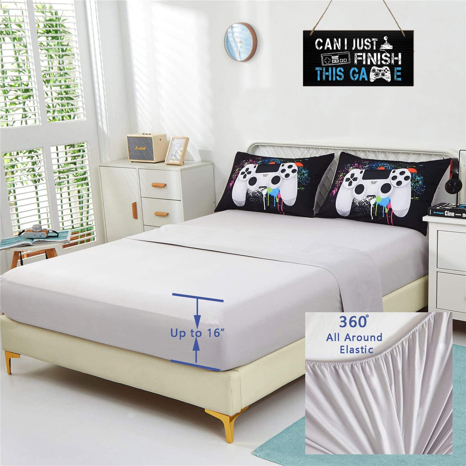 Set de Edredón KAKKI de 4 Piezas para Niños Gemelos con - Imagen 6