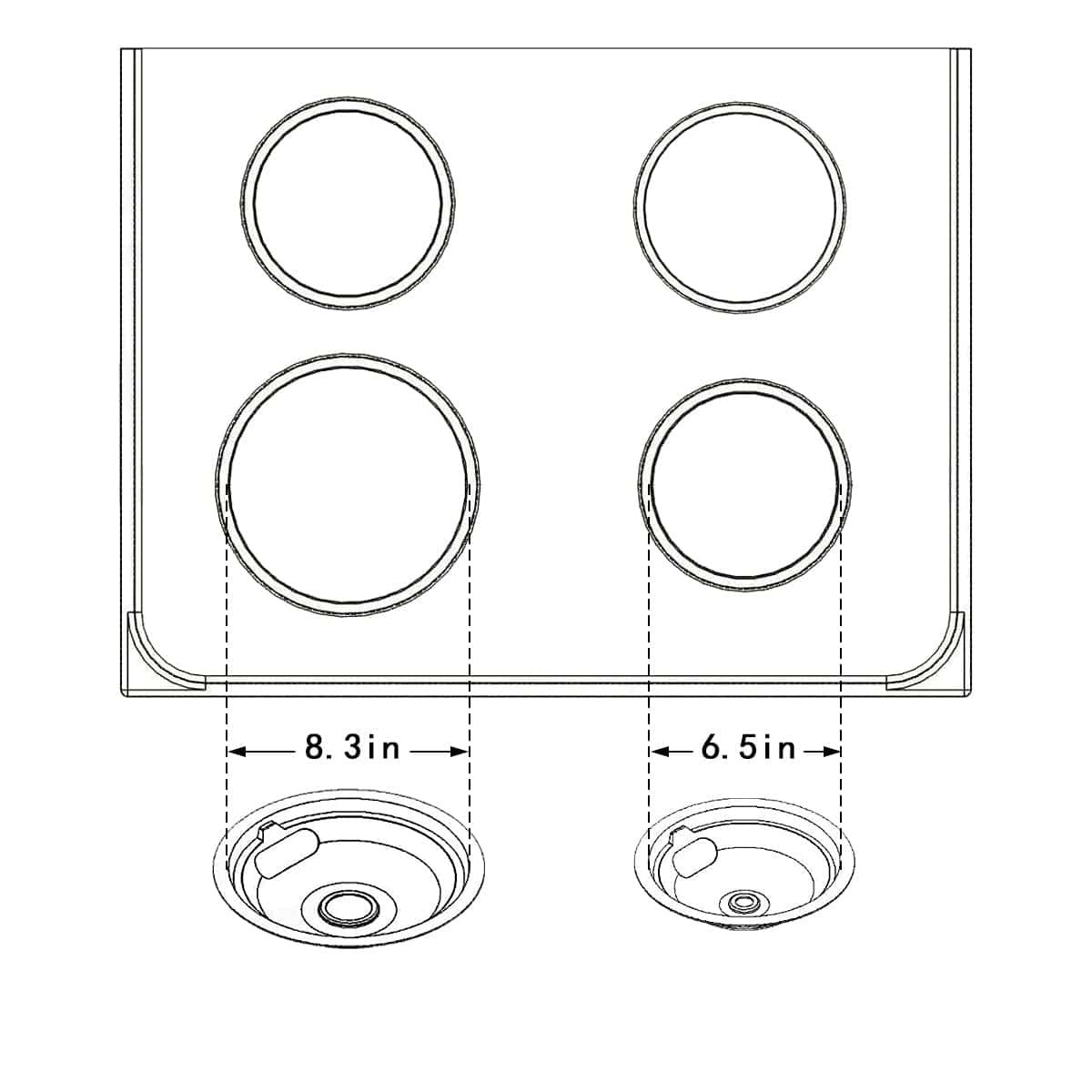 SupHomie W10196405 y W10196406 Bandejas de Goteo Cromadas - Imagen 7