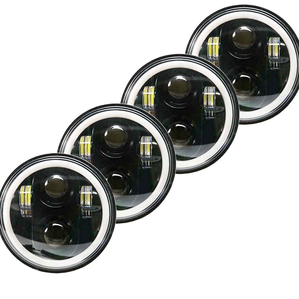 AMUNIESUN 4pcs Faros de 5 3/4" 5.75 pulgadas con Luz Alta