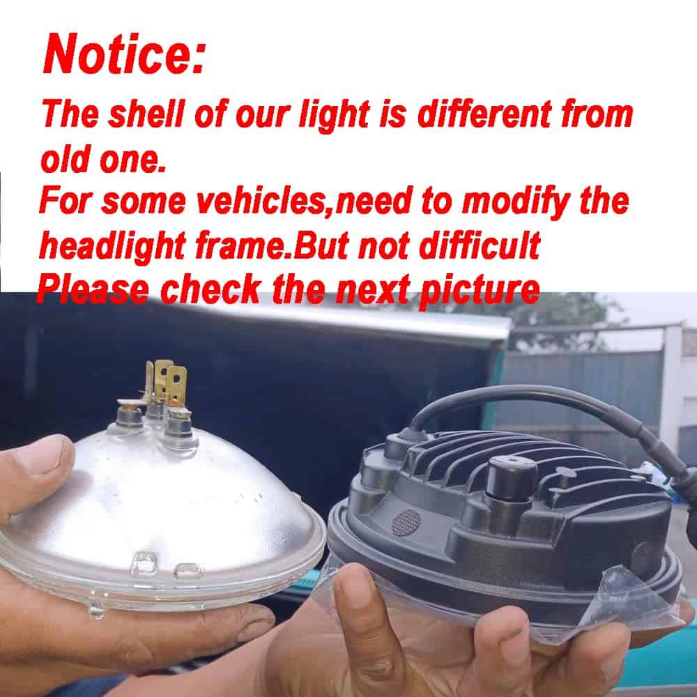 AMUNIESUN 4pcs Faros de 5 3/4" 5.75 pulgadas con Luz Alta - Imagen 4