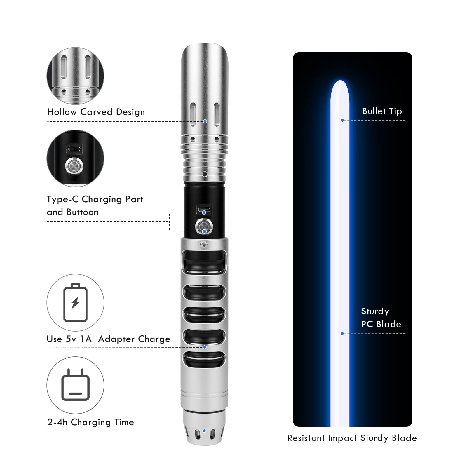 Sable de Luz en Duelo, 15 Colores Cambiables con 12 Modos - Imagen 3